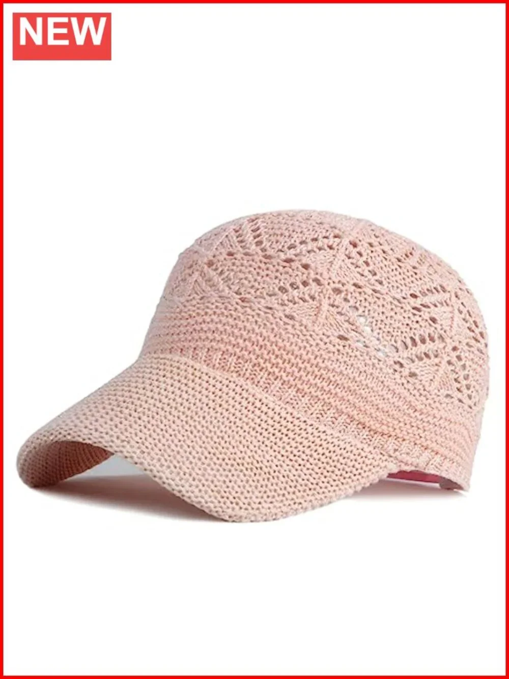 Women's Knit Mesh Baseball Cap Breathable Summer Trucker Hat Adjustable